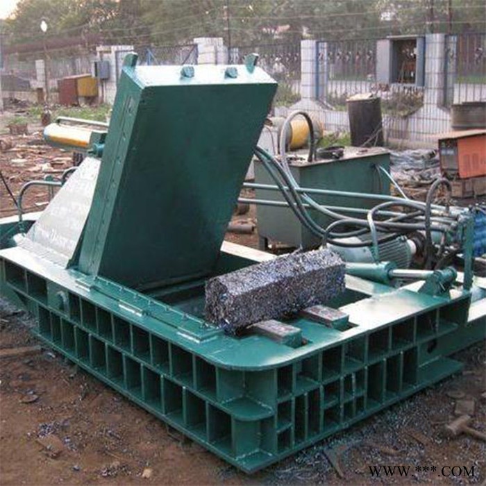 富德250彩钢瓦金属压扁机铁屑废铁打包机易拉罐下脚料打包机铝合金铁桶压块机钢筋下脚料压块机图8