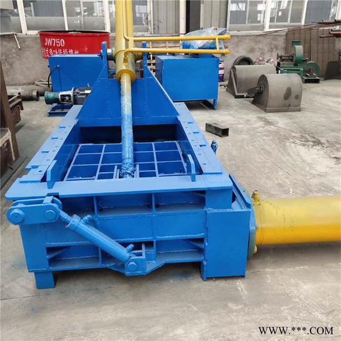 富德250彩钢瓦金属压扁机铁屑废铁打包机易拉罐下脚料打包机铝合金铁桶压块机钢筋下脚料压块机图7