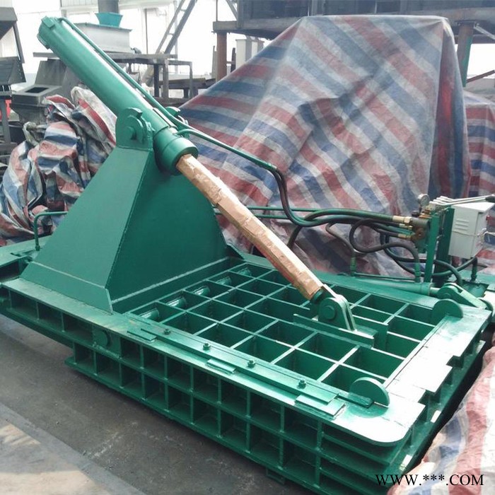 富德250彩钢瓦金属压扁机铁屑废铁打包机易拉罐下脚料打包机铝合金铁桶压块机钢筋下脚料压块机图6