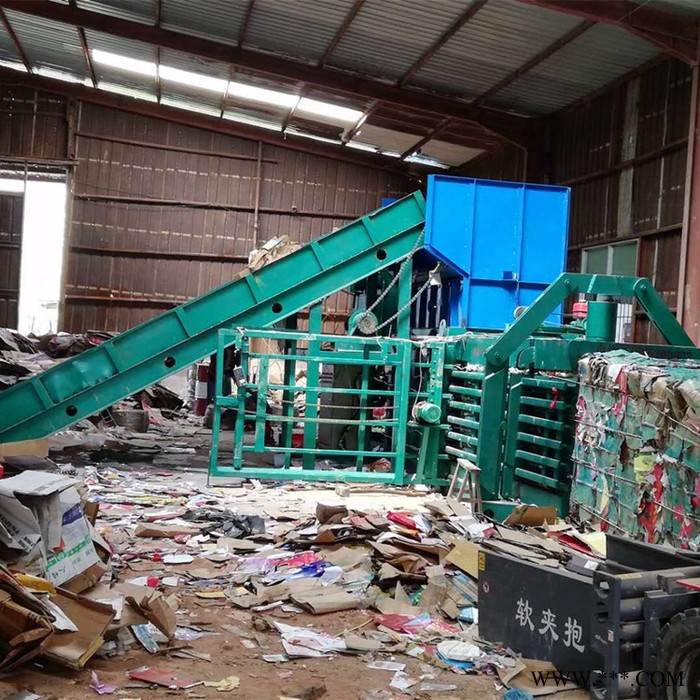 铁麒麟lf-80卧式液压打包机废品铝屑工业废料铁桶大桶打包机图5