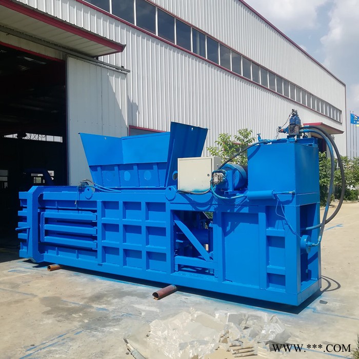 铁麒麟lf-80卧式液压打包机废品铝屑工业废料铁桶大桶打包机图2