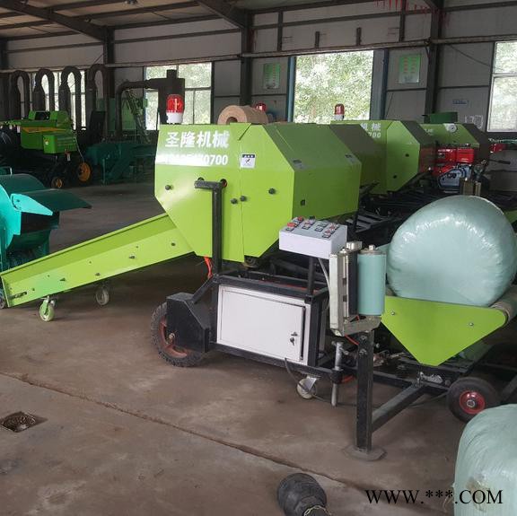 曲阜圣隆 全自动秸秆饲料青贮打捆机 秸秆青储打包机 粉碎秸秆青贮打包机 厂家图7