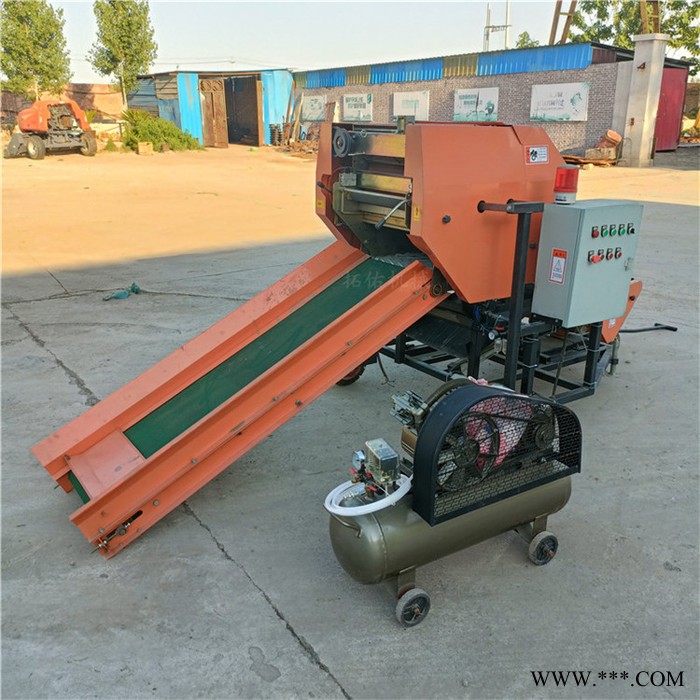 秸秆饲料打包机 秸秆青储包膜机价格 小型秸秆液压打包机图2