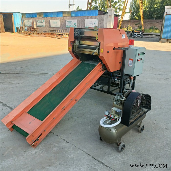 秸秆饲料打包机 秸秆青储包膜机价格 小型秸秆液压打包机图4