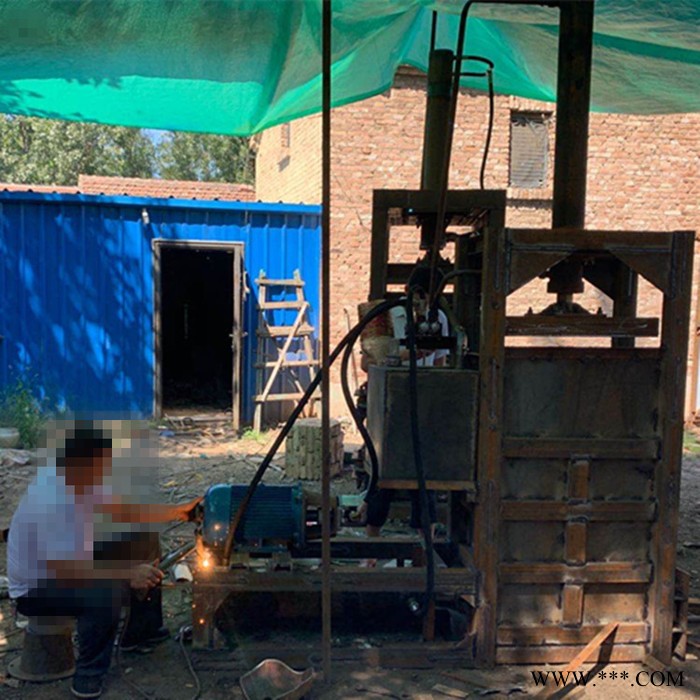 全自动卧式牧草压块机 废纸打包机 运输方便 液压秸秆草打包机图8