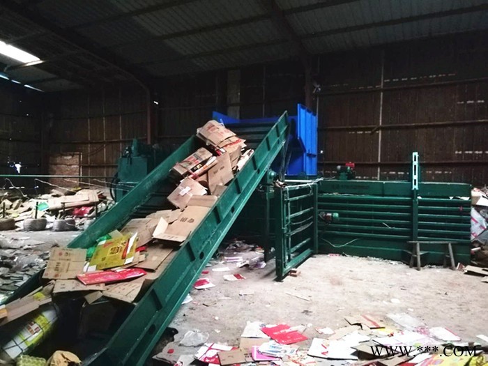 铁麒麟lf-120卧式液压打包机铝瓶盖废旧物资纸皮袋打包机图2