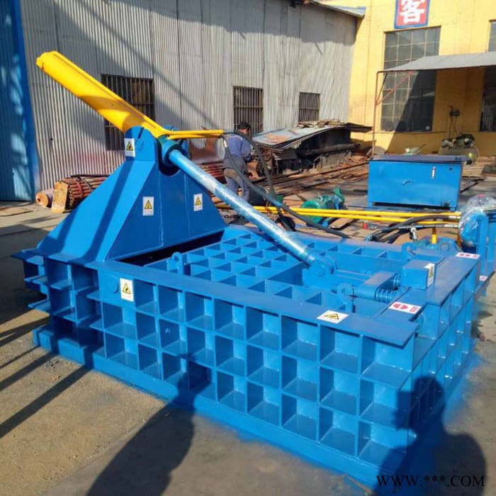 富德200废金属易拉罐压缩机铝合金不锈钢压块机钢刨花废钢废铝压块机锯末粉末压缩打包机图8