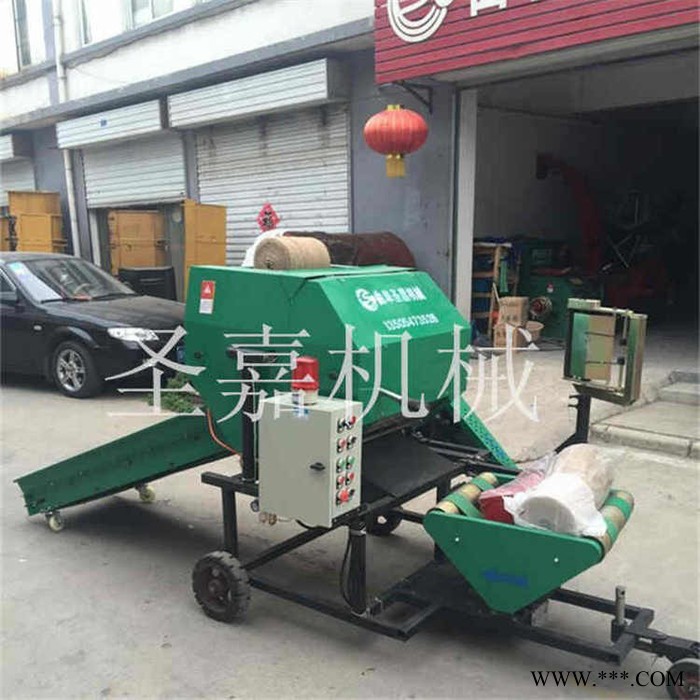 安徽青储打包包膜机图片 新款全自动青贮打捆包膜机 青饲料打包机价格图7
