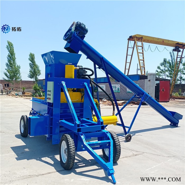 拓佑ZYD-160 黄储套袋打包机 卧式秸秆打包机 大型青贮压块机全国发货图2