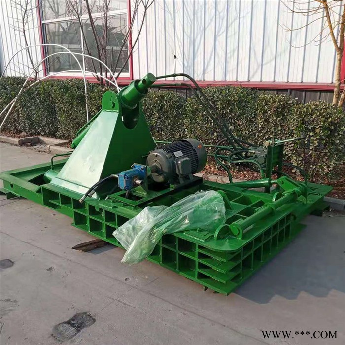 鲁丰lf-200 金属压块机液压废旧金属边角料卧式打包机全自动上料图2