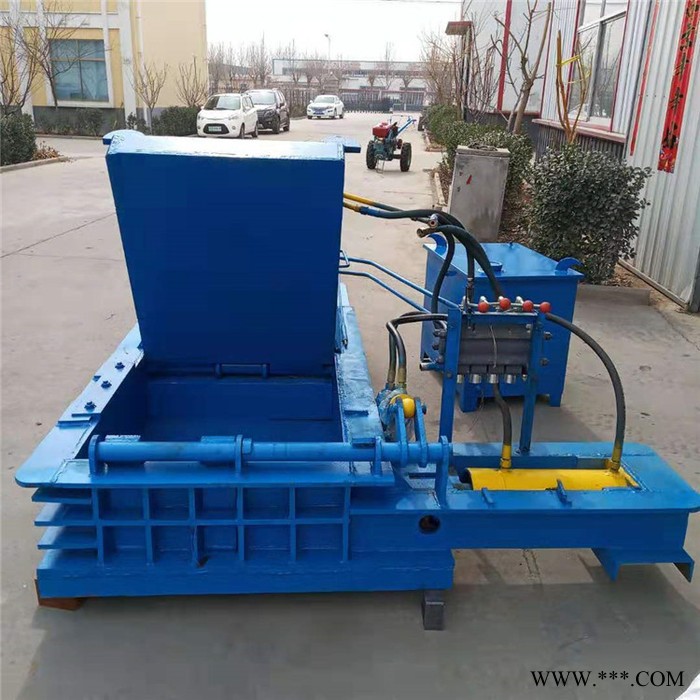 鲁丰lf-200 金属压块机液压废旧金属边角料卧式打包机全自动上料图8