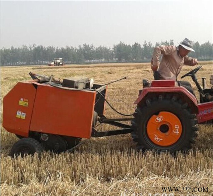 直销稻草打捆机小型圆形打捆机 麦秆 牧草打包机图2