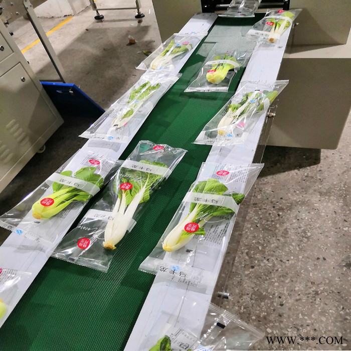 佛山枕式包装机 智能伺服蔬菜套袋机 芥菜白菜自动打包机图4