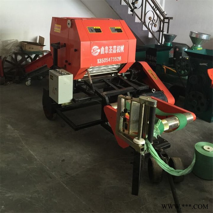 青贮秸秆打捆包膜机 青储饲料打包机 青贮打包机 青贮包膜打捆机 包膜机专用膜价格图5