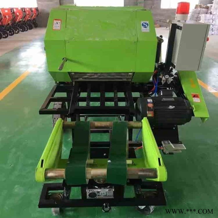 新款青储草料打捆包膜机  青贮饲料打包机 打捆包膜 一体机型号图4
