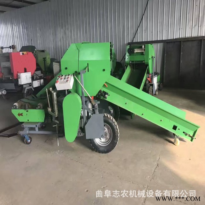 新款青储草料打捆包膜机  青贮饲料打包机 打捆包膜 一体机型号图3