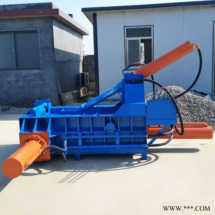 亨顺 易拉罐压块机 废铁碎料压块机 卧式铁皮打包机图2