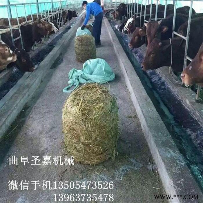 **牧草青贮打包一体机 锡林浩特养殖饲料面包草制作机 青饲料绕包机供货商图3