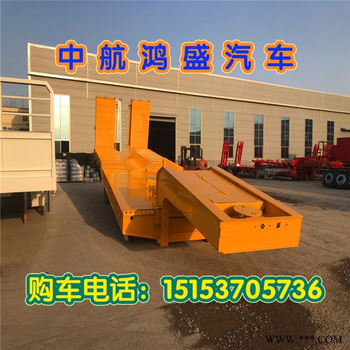 14.8米4轴低平板半挂车 打包机运输钩机板爬梯板图7