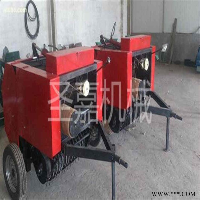 小麦秸秆打捆机厂家 行走式麦草打捆机 拖拉机牵引式圆捆打捆机  牧草打包机图6