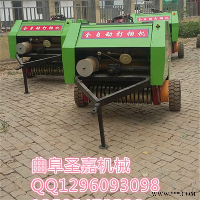 小麦秸秆打捆机厂家 行走式麦草打捆机 拖拉机牵引式圆捆打捆机  牧草打包机图7