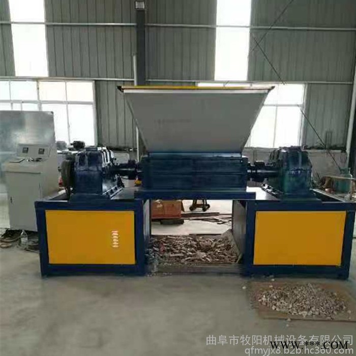 巩义金属双轴撕碎机 废金属轮胎撕碎机 吨包袋编织袋撕碎机图2