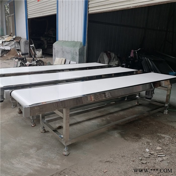 盈利机械定制不锈钢爬坡链板输送机矿泉水瓶可乐瓶装打包机传送用链板输送机 装车皮带输送机图2