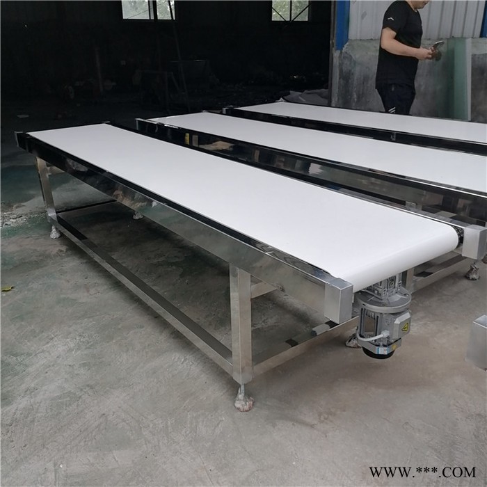 盈利机械定制不锈钢爬坡链板输送机矿泉水瓶可乐瓶装打包机传送用链板输送机 装车皮带输送机图4