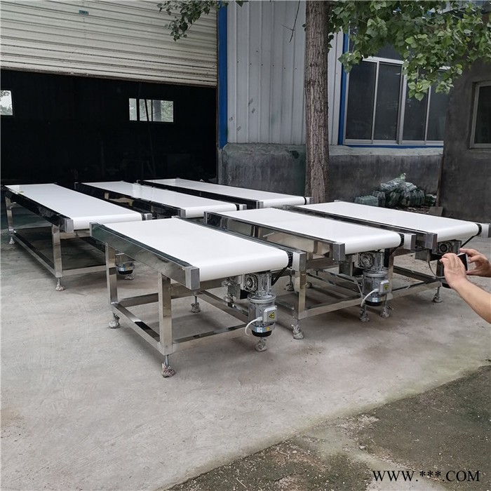 盈利机械定制不锈钢爬坡链板输送机矿泉水瓶可乐瓶装打包机传送用链板输送机 装车皮带输送机图3