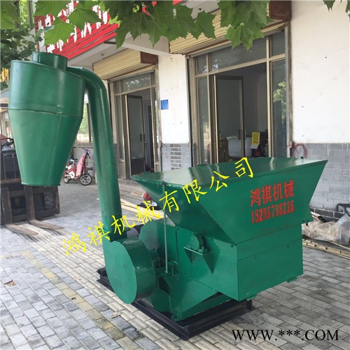 鸿祺秸秆粉碎打包机 五谷杂粮粉碎机 无粉尘沙克龙粉碎机图7
