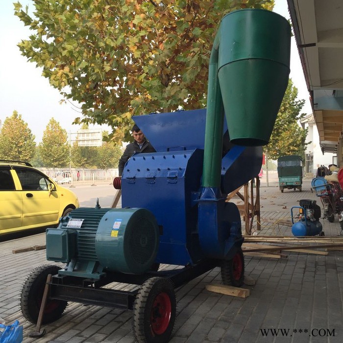 鸿祺秸秆粉碎打包机 五谷杂粮粉碎机 无粉尘沙克龙粉碎机图4