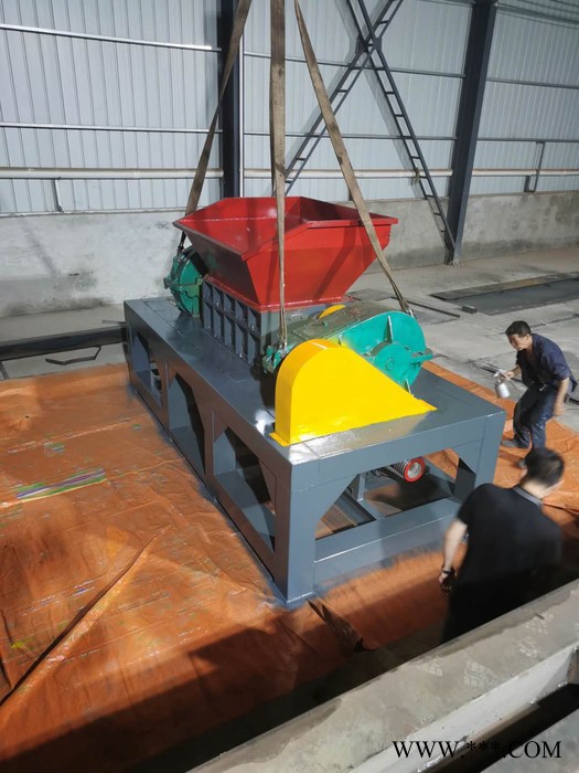 大型双轴撕碎机 双轴撕碎机箱体 重型金属打包块双轴撕碎机图3