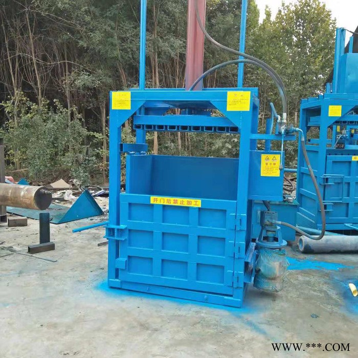 鸿威HW-160 废金属打包机 废品厂废品废料易拉罐压块机 废纸编织袋废铁皮液压打包机图5