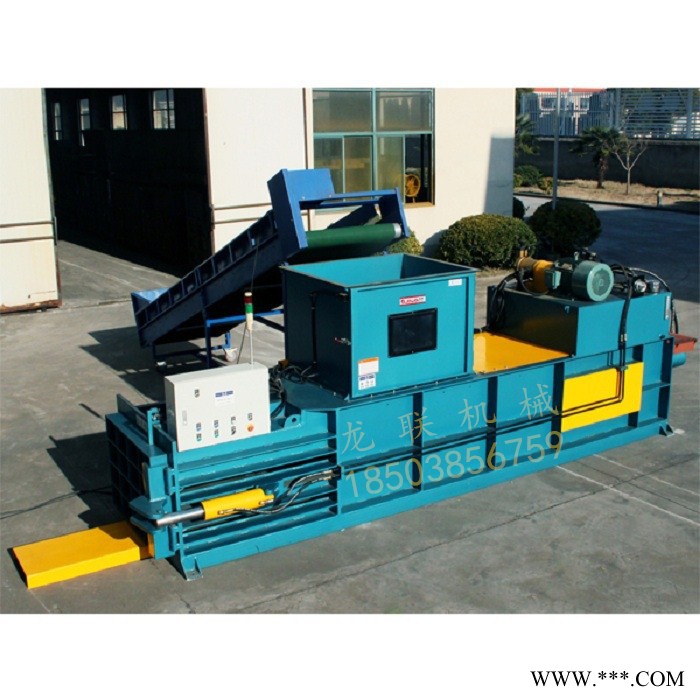 新品上市 郑州龙联LL-200型秸秆打包机 卧式稻草打包机 全自动棉花打包机设备图5