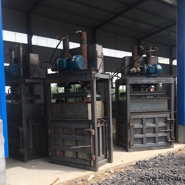 世久SJ-2017 废纸打包机 液压半自动立式打包机 60吨大吨位定制金属 纸箱 服装 铁屑 棉花 废料打包机图4