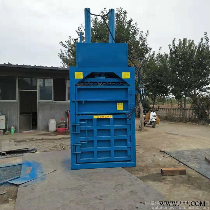 鸿威HW-100废纸打包机 金属塑料瓶易拉罐打包机现货 木皮中草药秸秆服装打包机图5