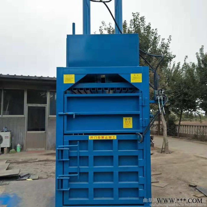 鸿威HW-100废纸打包机 金属塑料瓶易拉罐打包机现货 木皮中草药秸秆服装打包机图7