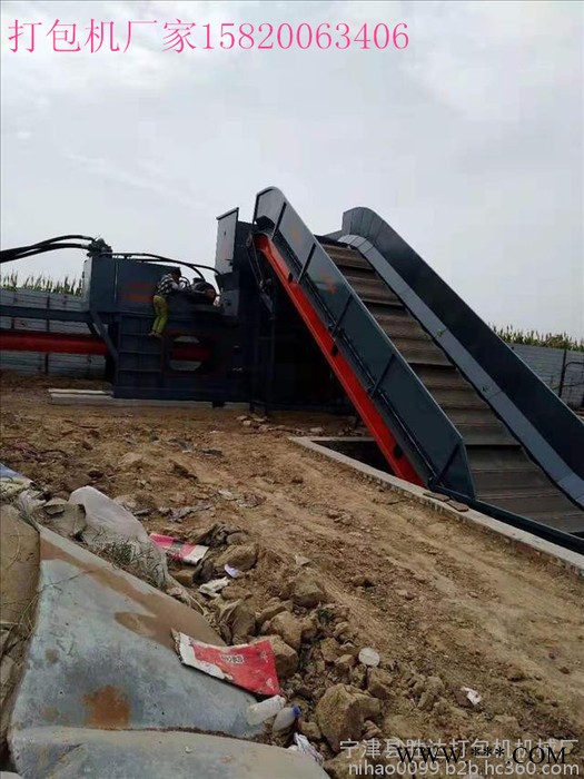宁津胜达120型 废纸液压打包机厂家废塑料铁皮棉花卧式液压打包机秸秆类草类打包机图2