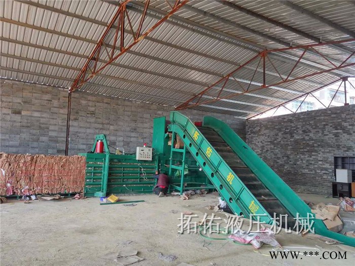 拓佑牌ZYD-160 大型废纸液压打包机 卧式液压打包机价格图3