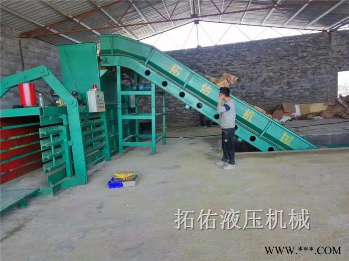 拓佑牌ZYD-160 大型废纸液压打包机 卧式液压打包机价格图2