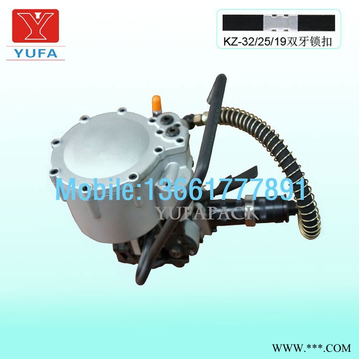 上海郁发 重庆钢厂气动一体式钢带打包机 山东气动打包机 天津钢带打包机图3