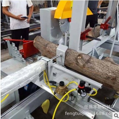 二手木工设备圆木推台锯 整体上下圆盘锯 1米到6米分体圆木推台锯图2