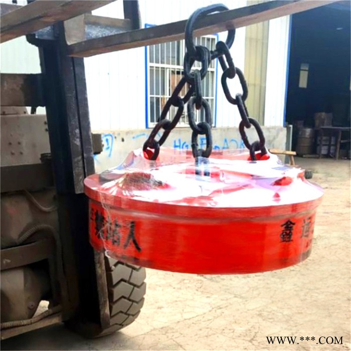 鑫运 90cm起重废铁吸盘 金属起重电磁铁吸盘 价格好图3