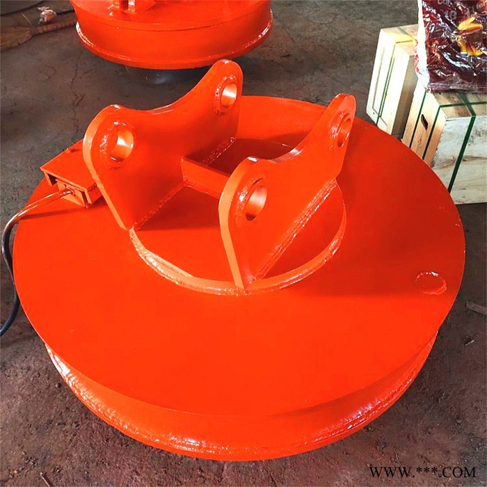 MW5-130L装废钢起重电磁铁 高温起重电磁铁 钩机加装废钢磁铁吸盘图5