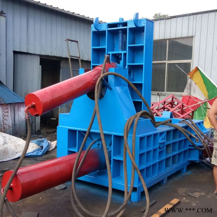 睿迪牌废铁废钢压块机铁屑薄铁皮压块机金属废铁打包机图3