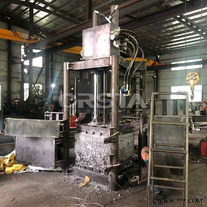 碎屑金属废铁打包机液压机械，金属铁屑废料压缩液压捆包机图3