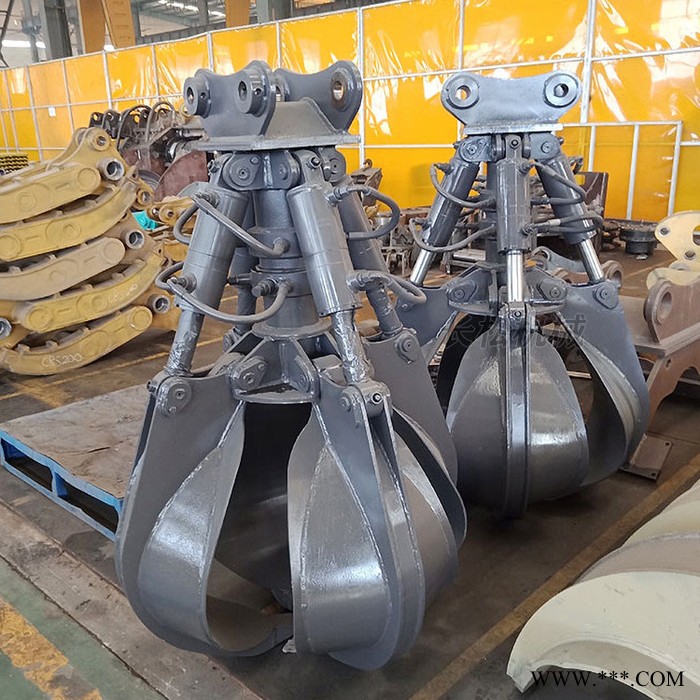 定制旋转莲花抓  XE370莲花抓 抓废铁废钢莲花抓液压莲花抓多瓣梅花抓图2