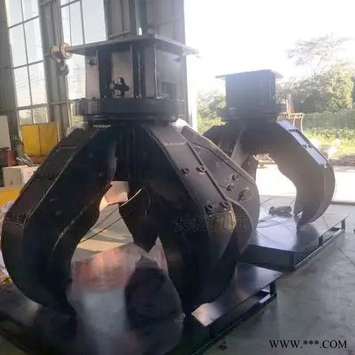 工厂生产四爪莲花抓 散货废铁抓钢器旋转梅花抓 挖掘机液压抓斗图4