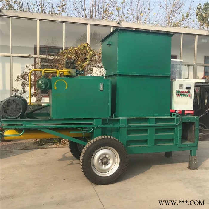 无纺布边角料压块机 海绵压捆机 废铁半自动打包机图5