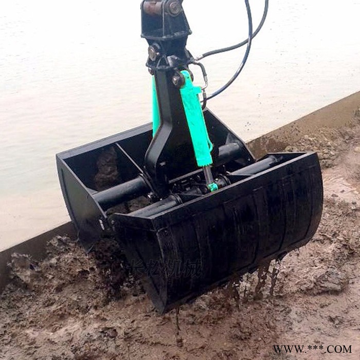 挖机贝壳斗 可抓石子废铁 热电厂抓煤斗 大容量液压双开贝壳斗图5